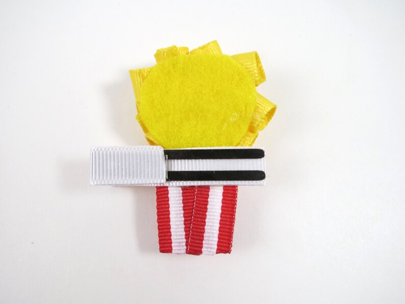 Popcorn Hair Clip Popcorn Ribbon Sculpture Hair Clip Etsy
