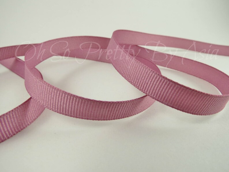 Rosy Mauve Grosgrain Ribbon You Choose Length & Width 3/8 7/8 1 1/2 Hair Bow, Scrap booking, Sewing, Craft Supply, Art, Card Making image 3