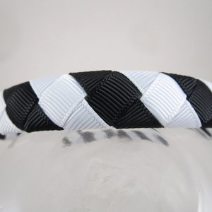 Black and White Headband, Striped Zebra Headband, Black Headband, White Headband, Zebra Hair Accessory, Black and White Hair Accessory image 3