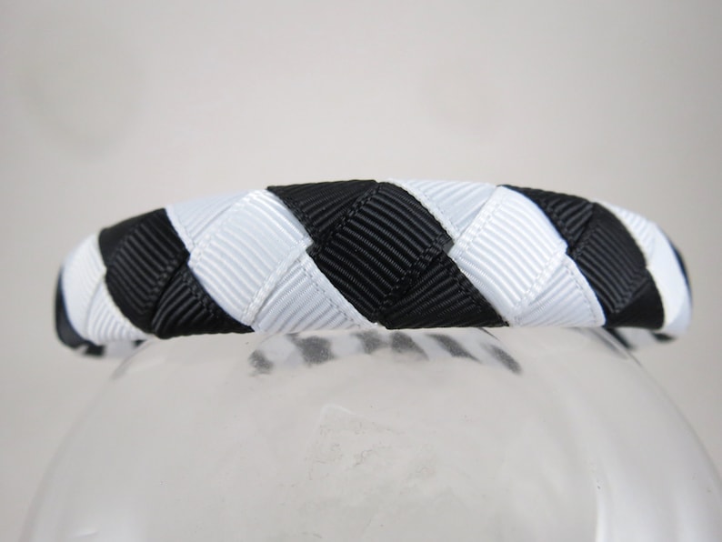 Black and White Headband, Striped Zebra Headband, Black Headband, White Headband, Zebra Hair Accessory, Black and White Hair Accessory image 3