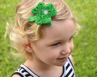 St Patricks Day Hair Clip - Green Shamrock Hair Clip -  Shamrock Headband - St. Patrick's Day - Hair Clip - Toddler Teenager Adult Headband