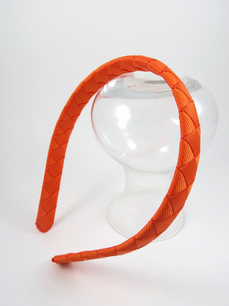 Orange Headband Headband Orange Hard Headband Ribbon | Etsy