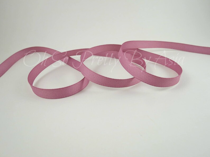 Rosy Mauve Grosgrain Ribbon You Choose Length & Width 3/8 7/8 1 1/2 Hair Bow, Scrap booking, Sewing, Craft Supply, Art, Card Making image 1