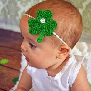 St Patricks Day Headband Green Shamrock Headband Shamrock Hair Clip St. Patrick's Day Headband Toddler Teenager Adult Headband image 1