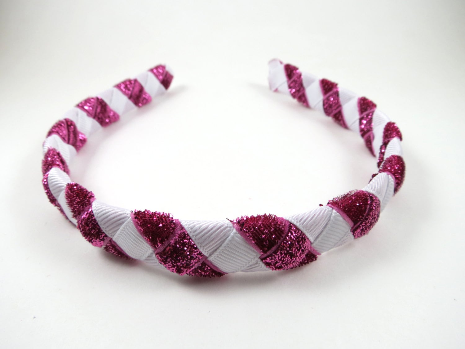 Pink and White Headband Hot Pink Headband White Headband | Etsy