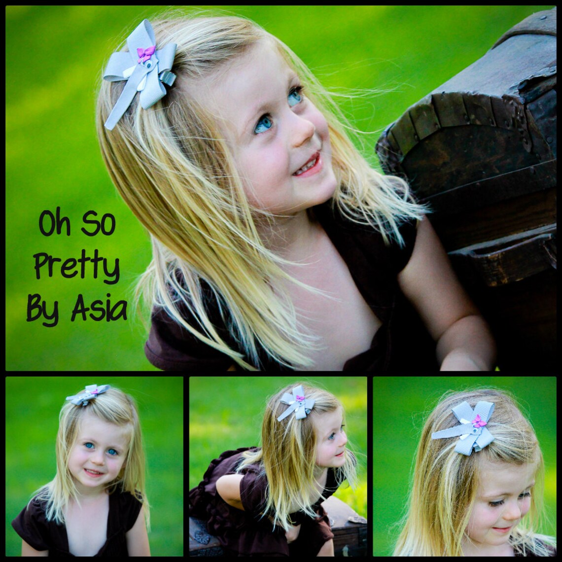 Elephant Hair Clip Animal Hair Bow Ribbon Sculpure Hair Etsy