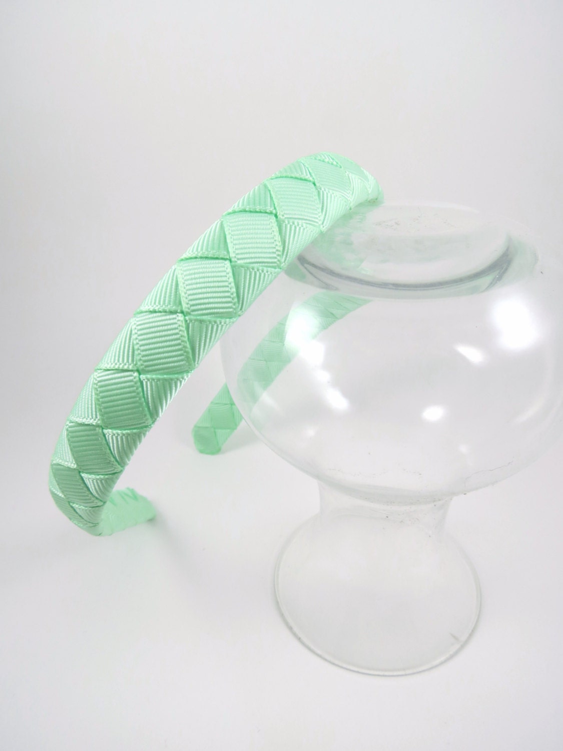 Mint Green Headband Light Green Headband Mint Ribbon Etsy