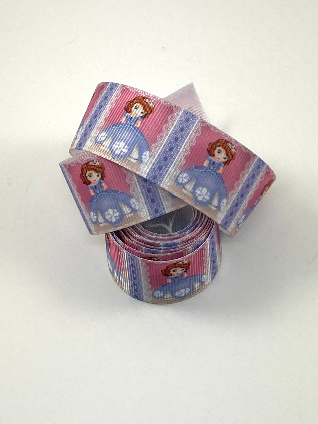 Princess Grosgrain Ribbon: Purple Printed Ribbon, Hair Bow Supply - Etsy