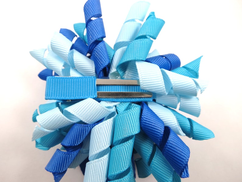 Blue Hair Clip In Bow - wide 6