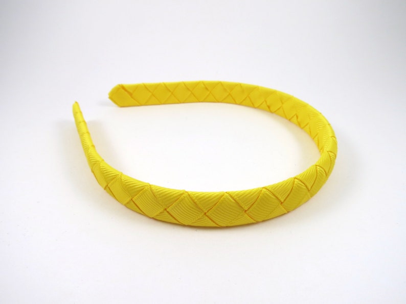 Yellow Headband Headband Hard Headband Ribbon Woven Etsy