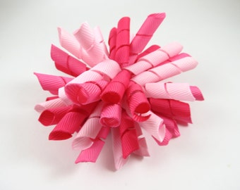 Pink Korker Hair Bow  -  Pink Hair Bow - Easter Hair Bow - Korker Hair Clip - Korker Hair Bow - Girl Hair Bow