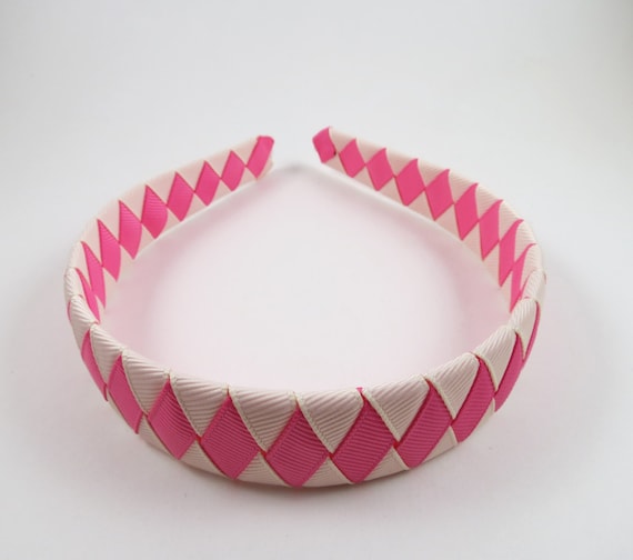 Stylish Pink and White Headband Lilac Love Pink Headband main image 4
