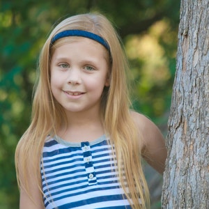 Blue, Green and Burgundy Headband SET, Maroon Headband, Hunter Forest Green Headband, Dark Navy Blue Headband, Girl School Uniform Headband image 4