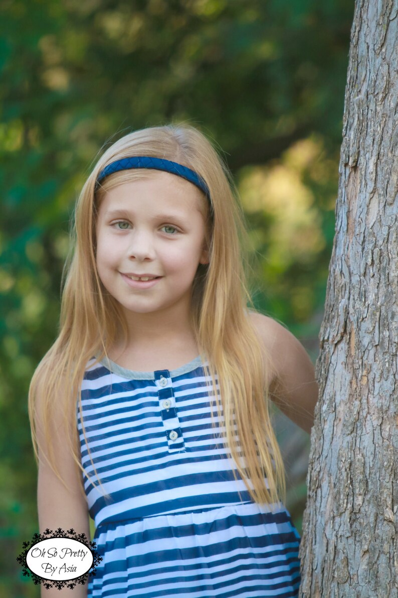 Blue, Green and Burgundy Headband SET, Maroon Headband, Hunter Forest Green Headband, Dark Navy Blue Headband, Girl School Uniform Headband image 4