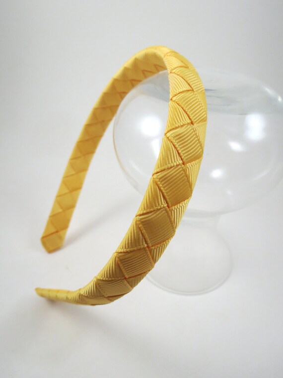 Light Gold Headband, Gold Headband, Yellow Headband, Woven  display picture 1