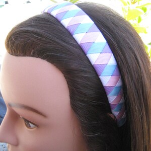 Purple Headband, Lavender Orchid Purple and Dark Purple Headband, Purple Ombre Woven Braided Headband, Headbands for Girls, Girls Headband image 4