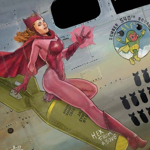 Scarlet Witch B-17 Flying Fortress Nose Art 13x19 Print