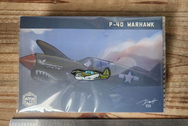 Warhawk Flying Tigers WWII Airplane Pin - Etsy
