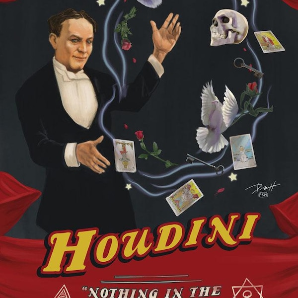 Houdini Magic Style Poster Art Print