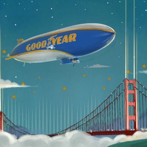 Goodyear Wingfoot One Airship  13x19 Print