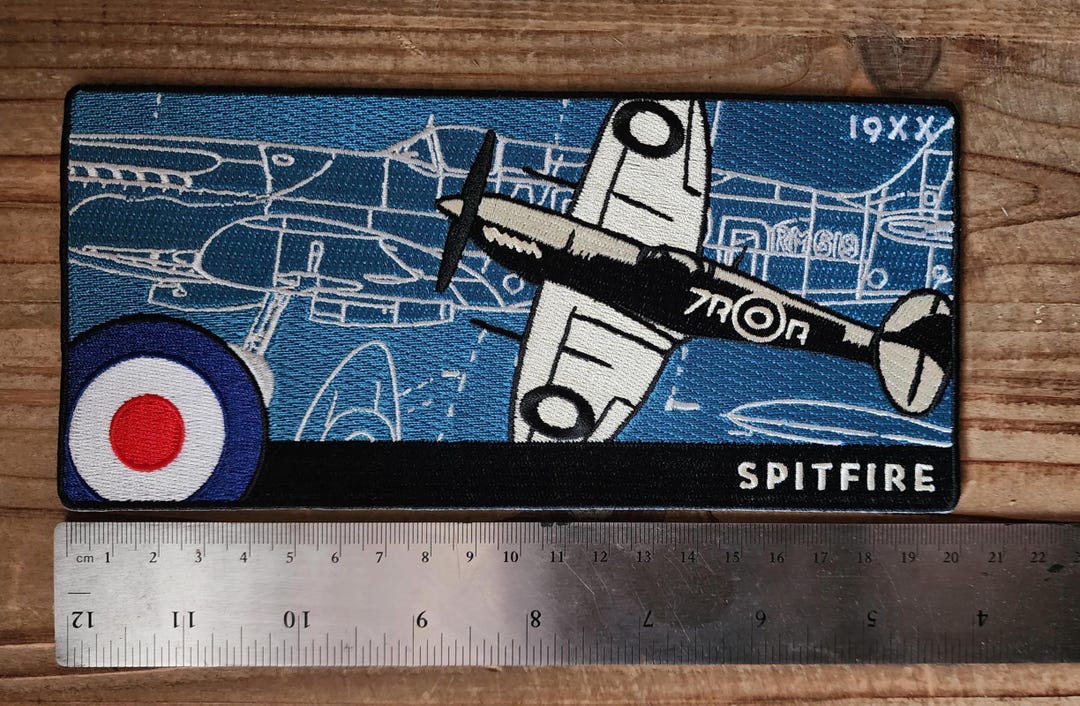Spitfire 8" Heat Transfer Patch Large Airplane WWII - Etsy