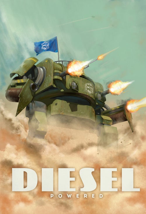 Diesel Powered Art Print - Etsy