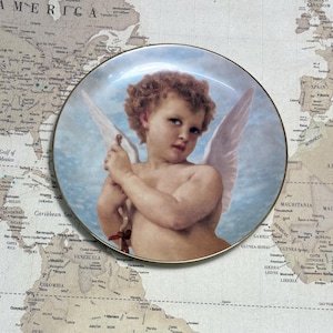 Love At Rest, Cherubs of Innocence, Collector Plate, Bradford Exchange 23k Gold