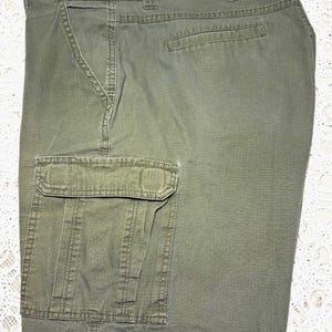 Pantalones cortos cargo flexibles RedHead para hombre, de algodón ripstop, talla 36W, para pesca y camping, con 6 bolsillos.