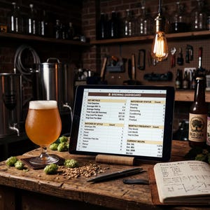 Homebrewing Batch Tracker | Google Sheets Recipe Builder (Digital Download) ABV IBU Log