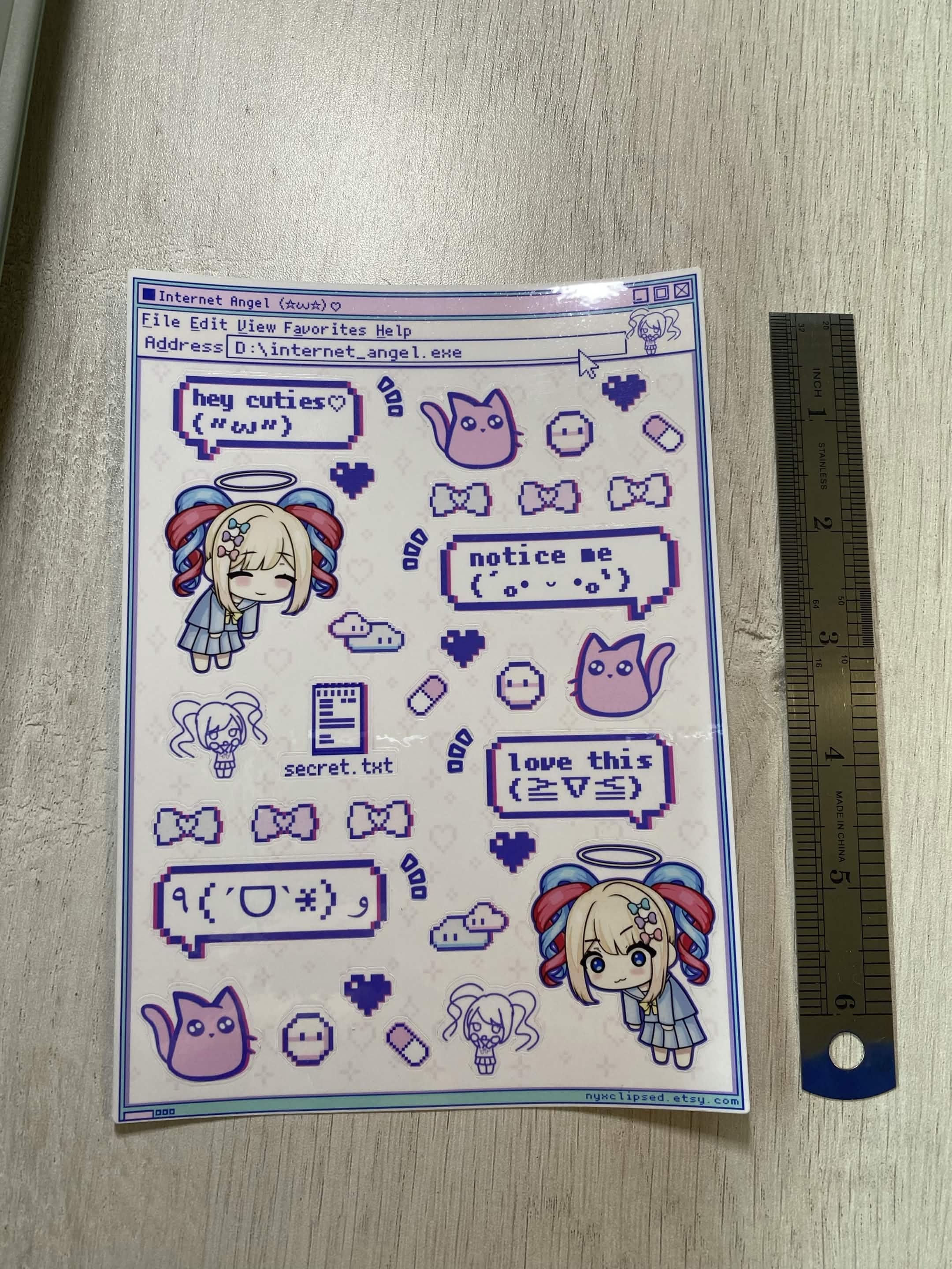 Ame Kangel Sticker Sheets Set 2pcs | Needy Streamer Overload Internet ...
