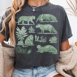 Chemise Forestcore Animal Nature : - Camping Nature, ours, hippopotame, lynx roux, élan, loup, éléphant, écureuil, renard, camping amoureux de la nature, wapiti, lion