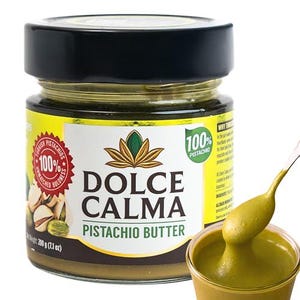 Crema de pistacho premium Dolce Calma (200 g / 7 oz) – 100 % pistachos, un solo ingrediente, auténtica pasta turca para chocolate de Dubái