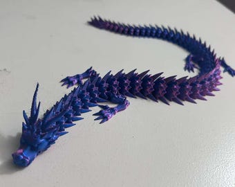 3D Printed Dragon Fidget Toy | Flexible Dragon | Kids Toy | Gift