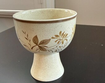 Vintage Royal Doulton Sandsprite Goblet LS1013 | Lambethware Floral Stoneware Pedestal Cup