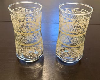Retro Flower Drinking Glasses