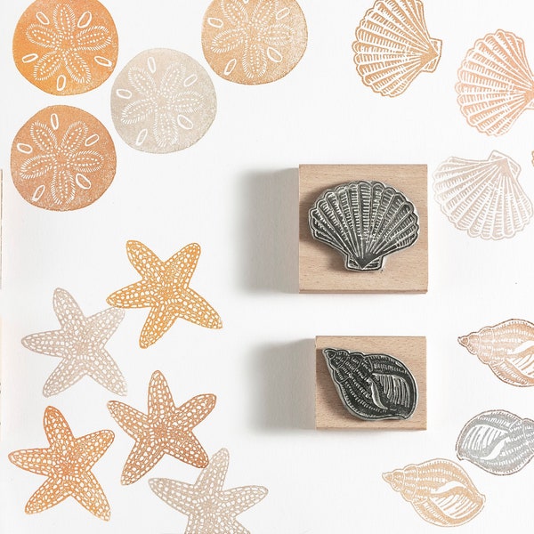 Muschelstempel, Seesternstempel, Sand Dollar Stempel, Seesternstempel, Muschelstempel. Stempel, Stempel, Stempel, Geschenk für Sie