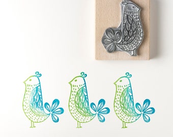 Ferdinand Bird Rubber Stamp, Bird Stamp, Retro Bird Stamp, Bird Stamper, Pretty Bird Stamp, Birdlovers Gift