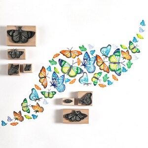 Schmetterlingsstempel, Schmetterlingsstempel, Monarchfalter, Bastelgeschenk, Naturstempel, Insektenstempel, Hochzeitsstempel