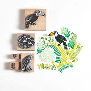 Toucan et Jungle Rubber Stamps
