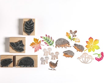 Hedgehog Family Rubber Stamps, Stamps for card making