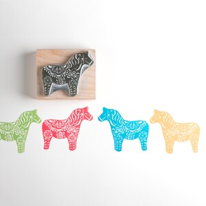 thumbnail image 2 of Horse Rubber Stamp - 1-1/3 Inch Wooden Animal Stamp For Scrapbooking & Card Making 2 of 11