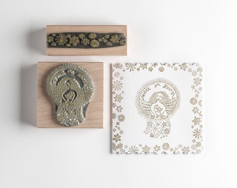 Christmas Rubber Stamp Peace Angel