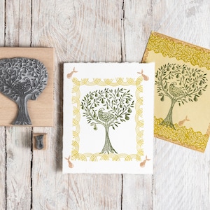 Rebhuhn im Birnbaum Stempel Weihnachtsstempel , Weihnachtskarte Stempel , Weihnachtsbasteln, DIY Weihnachtskarte