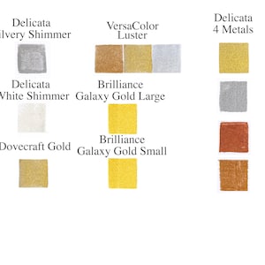 Gold, Silver and Bronze Metallic Ink Pads - Etsy