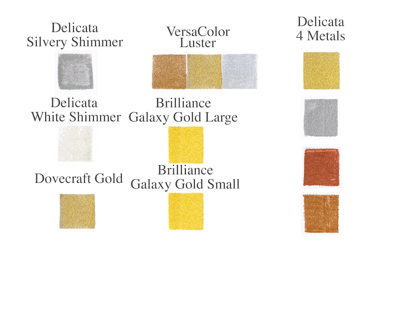Gold, Silver and Bronze Metallic Ink Pads - Etsy