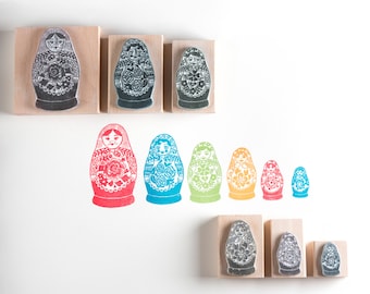 Russian Doll Rubber Stamps