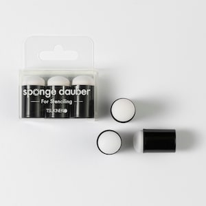 Conjunto de 3 Daubers Esponja, stenciling y estampado de goma por Tsukineko
