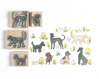 Dog Rubber Stamp, Grey Hound Stamp, Spaniel Stamp, Terrier Stamp, Labrador Stamp, Golden Retriever Stamp, Gift for Dog Lover
