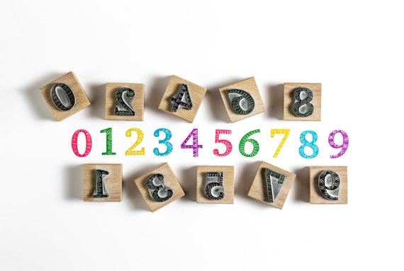 Number Rubber Stamps 