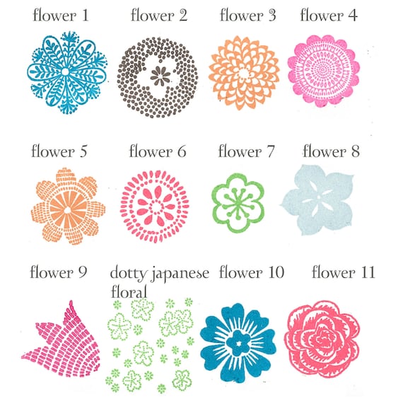 Flower Rubber Stamps -  Norway